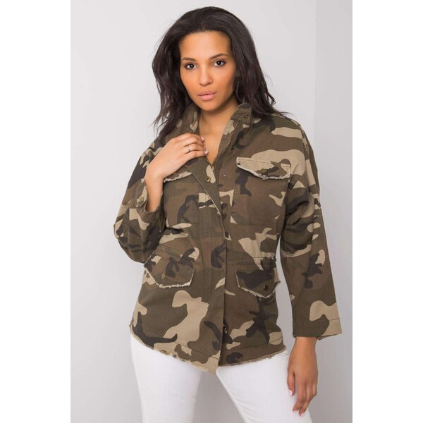 MladaModa Bavlnená bunda s vreckami Rochelle maskáčová 65627644