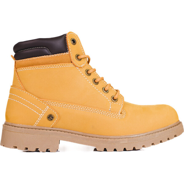 BASIC Dámske hnedé kožené traperky XC171073C 35609725