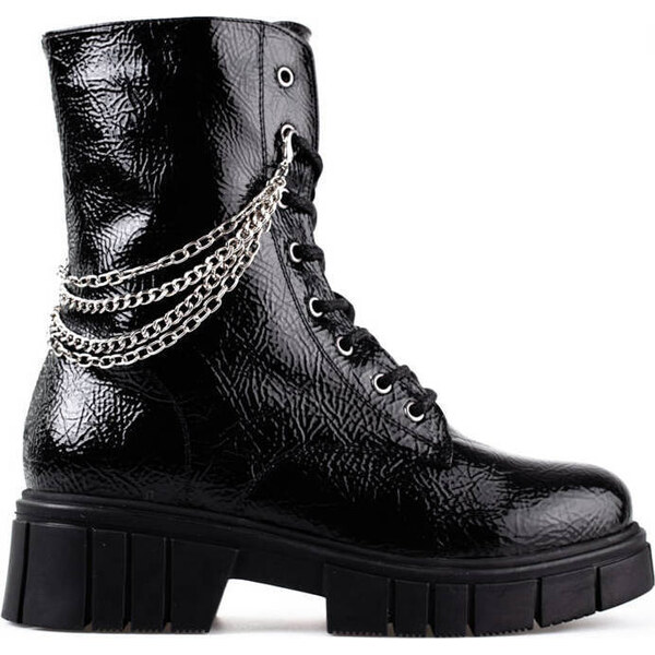 SHELOVET Čierne členkové topánky s retiazkami HXZ22-45B 66148590