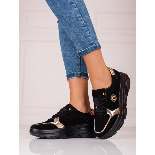 Goodin Pohodlné kožené dámske tenisky GD-XF-52B/GO 35609745