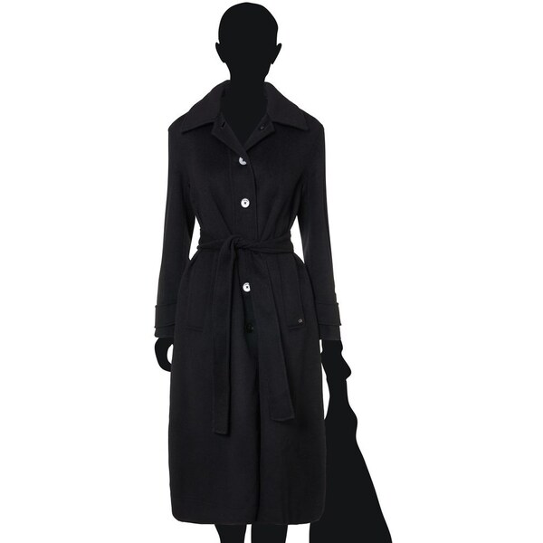 Calvin Klein čierny flaušový kabát 35631992