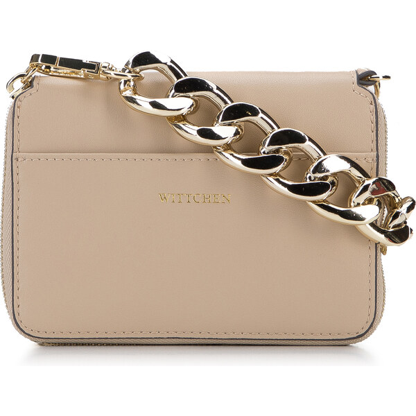 Dámska mini kožená kabelka Wittchen s hrubou retiazkou 95-2E-629-9 66065316