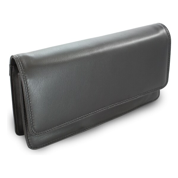 Arwel Čierna kožená listová kabelka s popruhom 214-4071-60 66065299