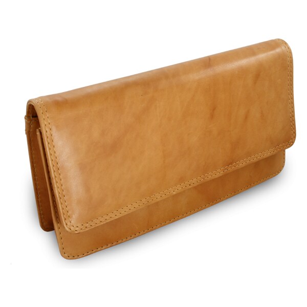 Arwel Svetlo hnedá kožená listová kabelka s popruhom 214-7071-05 66731040