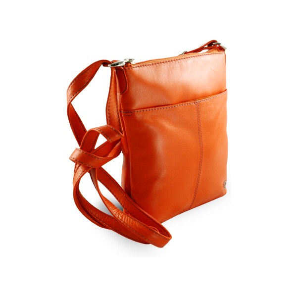Arwel Oranžová kožená zipsová kabelka 212-3013-84 66065281