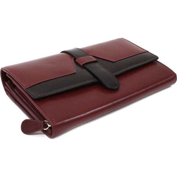 Arwel Červenočierna listová peňaženka so zápinkou 511-8102-31/60 36559837