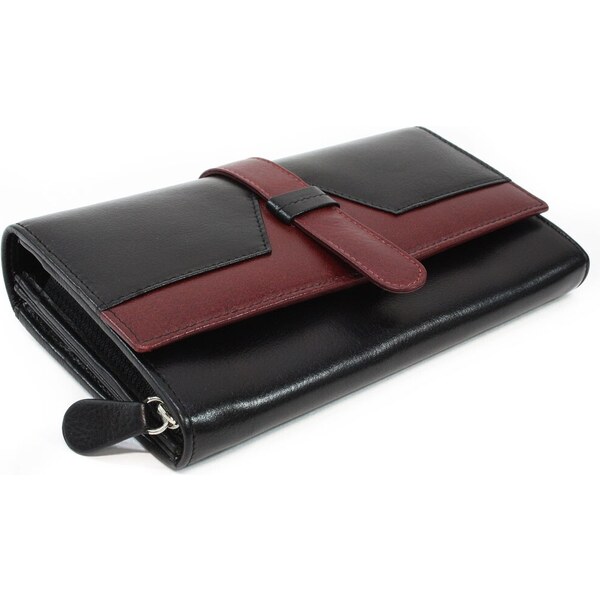 Arwel Čiernočervená listová peňaženka so zápinkou 511-8102-60/31 36559841