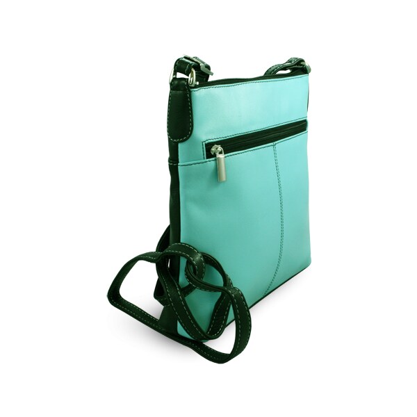 Arwel Čiernomodrá kožená zipsová kabelka 212-3014-60/91 66065284