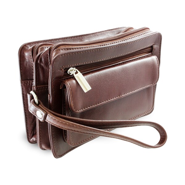 Arwel Hnedá kožená dvojzipsová etue 611-1080-40 36559934