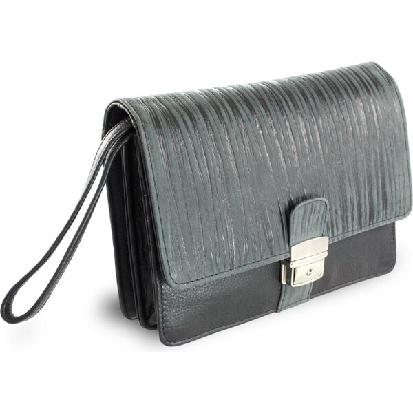 Arwel Čierna pánska kožená dokladová etue v štýle BAMBOO 611-2411F-60 36559976