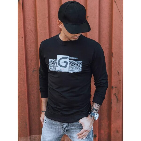 Buďchlap Mikina bez kapucne s potlačou v čiernej farbe 35683800