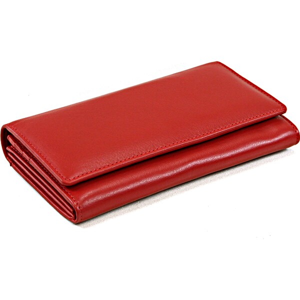 Arwel Červená dámska listová kožená peňaženka s poklopom 511-4233-31 36559861