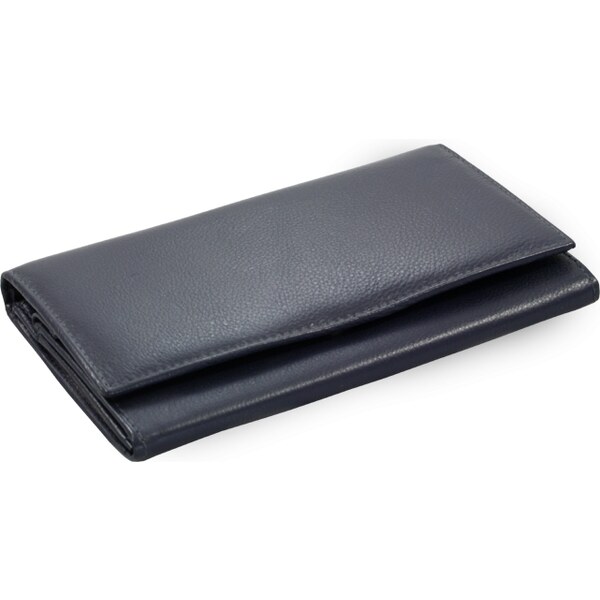 Arwel Modrá dámska kožená listová peňaženka s poklopom 511-4027-97 36559740