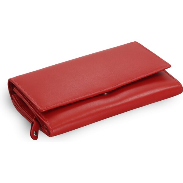 Arwel Červená dámska listová kožená peňaženka s poklopom 511-2120-31 36559687