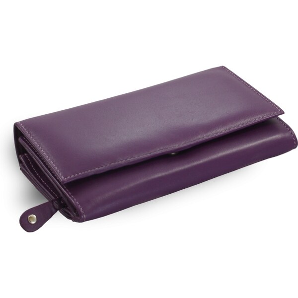 Arwel Fialová dámska listová kožená peňaženka s poklopom 511-2120-76 36559701