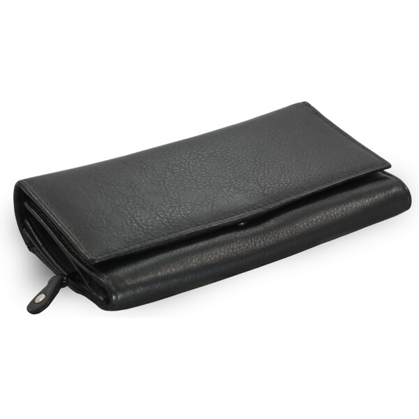 Arwel Čierna dámska listová kožená peňaženka s poklopom 511-2120-60 36559590