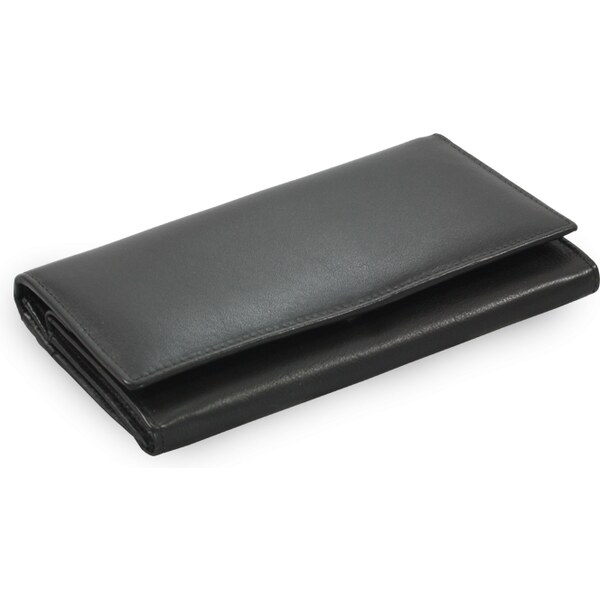 Arwel Čierna dámska kožená listová peňaženka s poklopom 511-4027-60 36559591