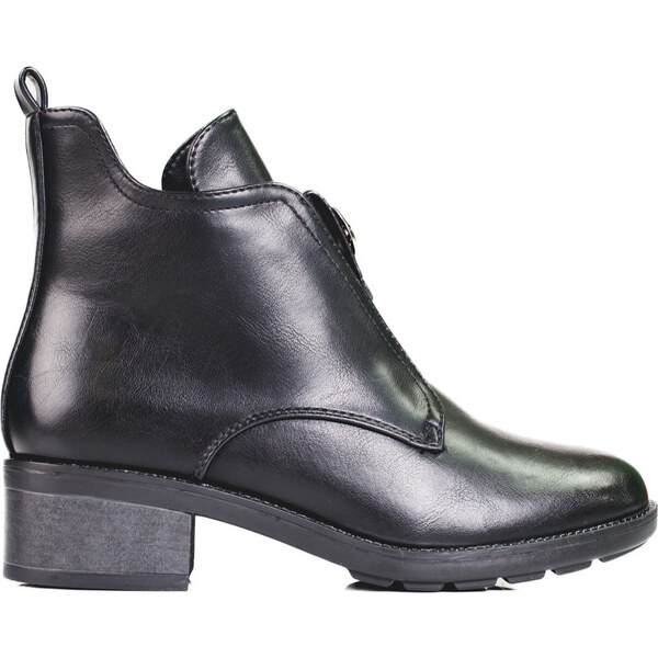 SHELOVET Štýlové čierne dámske členkové topánky HF282B 66148679