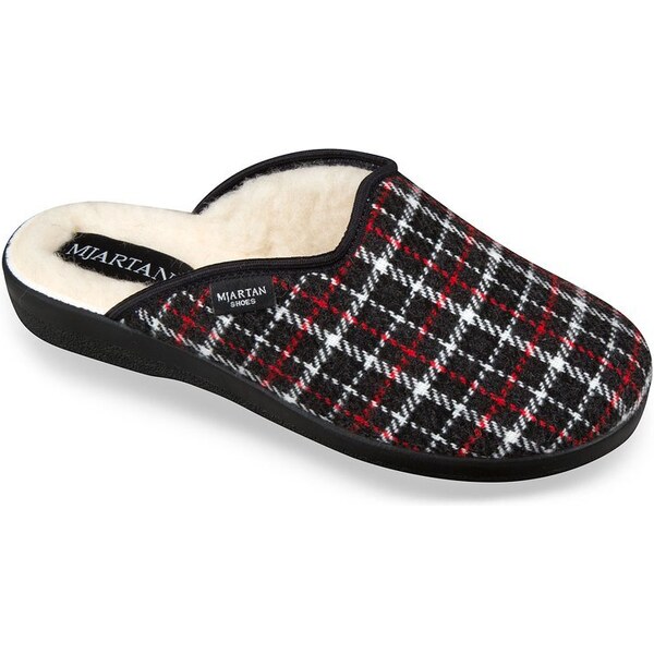 Mjartan Dámske zateplené papuče- kárované K40 35727567