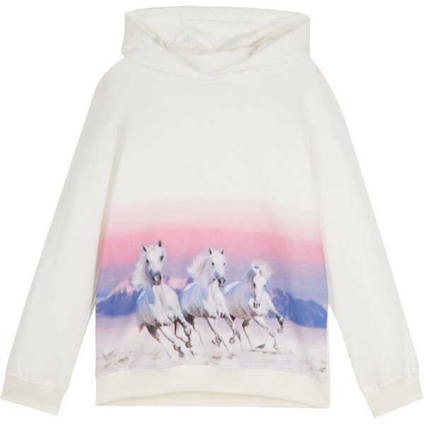 bonprix Mikina s kapucňou z čistej bio bavlny, farba biela 44793035