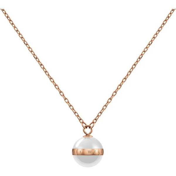 Daniel Wellington Pôvabný náhrdelník s príveskom z bielej keramiky 66589690