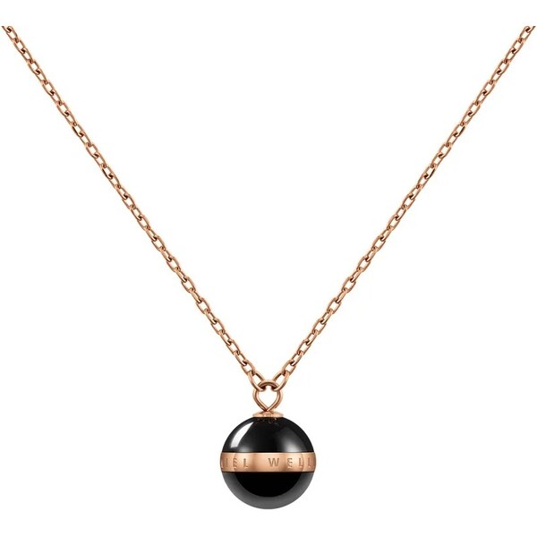 Daniel Wellington Pôvabný náhrdelník s príveskom z čiernej keramiky 66583477