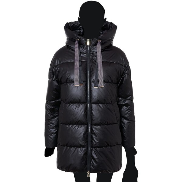 Due Linee Dámska perleťová zimná bunda čierna 35789509