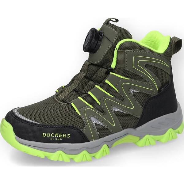 Dockers by Gerli Čižmy neónovo žltá / sivá / olivová / čierna 58421247