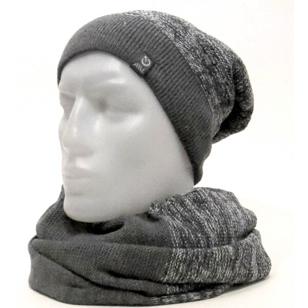 Poľsko Pánsky set čiapka a šál tunel- sivá 24432090