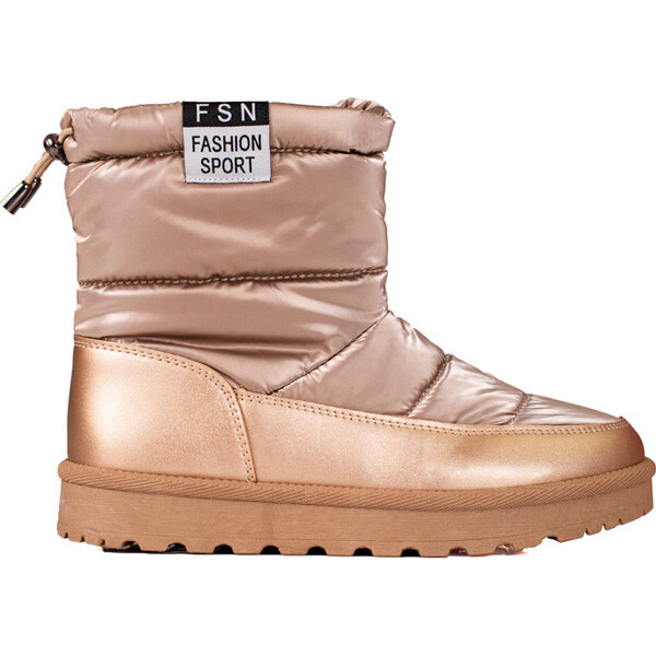 BASIC Dámske zlaté snehule 22-16063GO 35791673