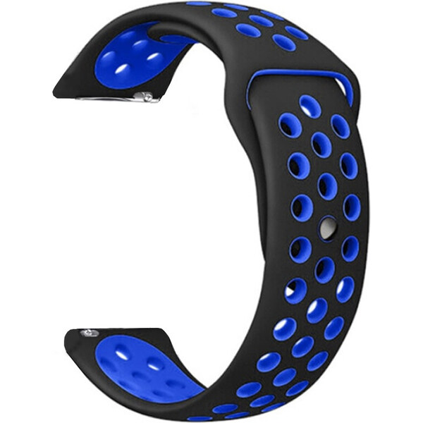 Madvell Športový silikónový remienok čierna s tmavo modrou 20mm 47119911