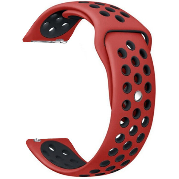 Madvell Športový silikónový remienok červená s čiernou 22mm 44954739