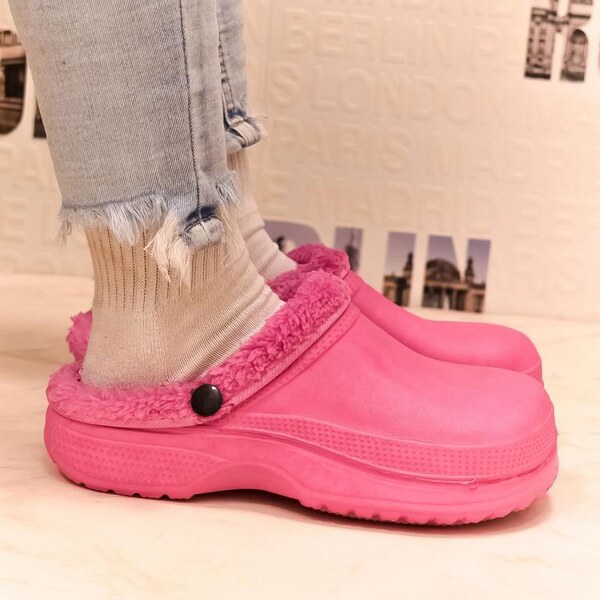 JOHN-C Ružové zateplené crocsy UNISEX 35809823