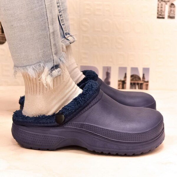 JOHN-C Modré zateplené crocsy UNISEX 35809824