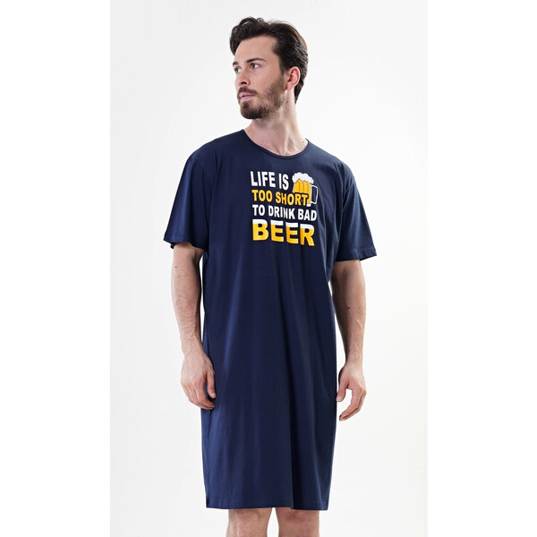 Vienetta MAN Pánska nočná košeľa s krátkym rukávom Life is beer 54965111