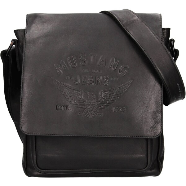 Pánska kožená taška cez rameno Mustang Davids - čierna 35813384