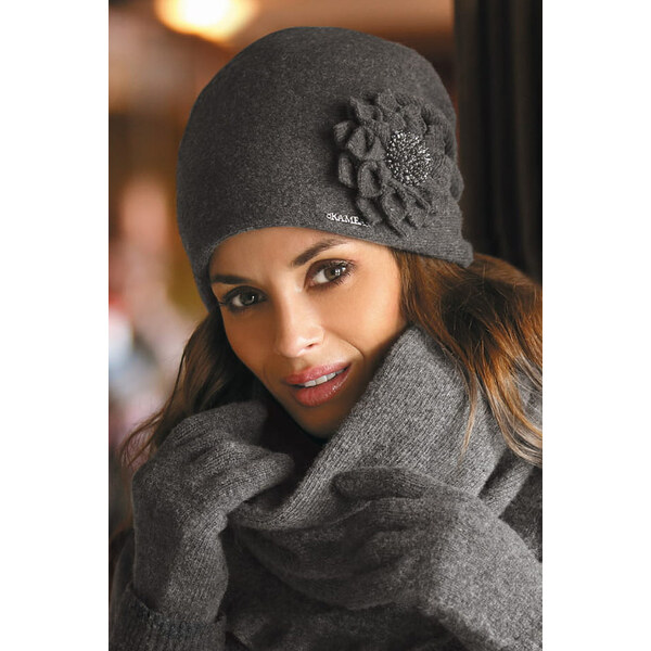 Kamea Grafitová dámska elegantná čiapka Cruz , Farba grafitová (odt. 35847332