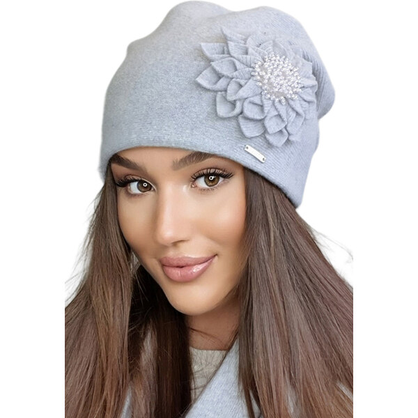 Kamea Svetlošedá dámska elegantná čiapka Cruz , Farba svetlošedá 66064873