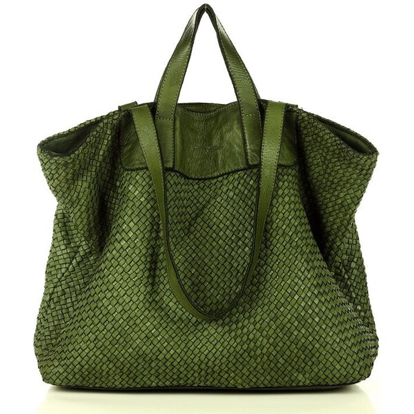 Marco Mazzini handmade MARCO MAZZINI Kožená shopper kabelka | zelená 35855668