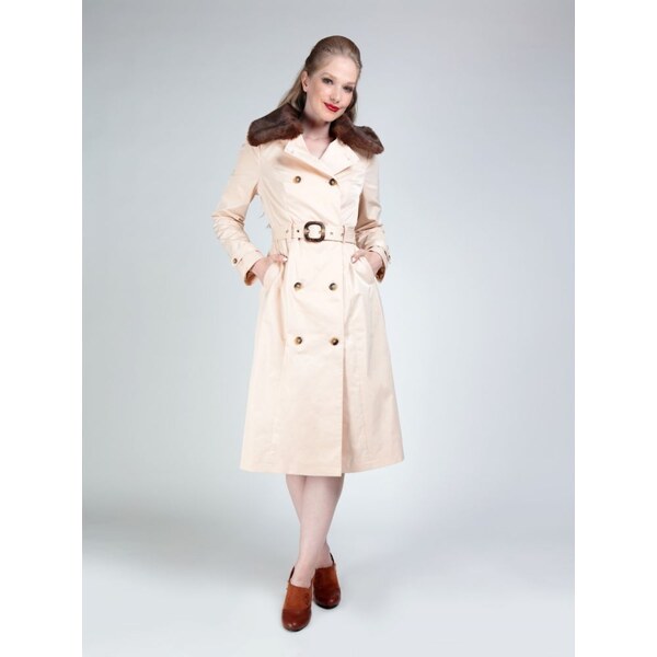 Collectif Maria krémový kabát 35873132