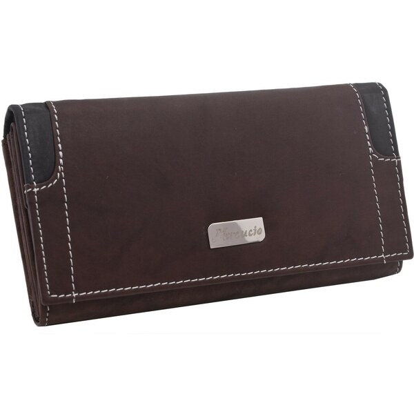 Dámska kožená peňaženka MERCUCIO hnedá/čierna 2311803 28213539