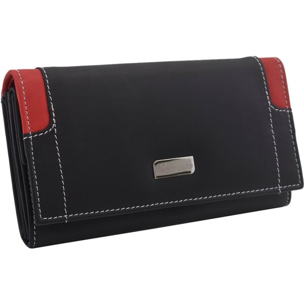 Dámska kožená peňaženka MERCUCIO čierna/červená 2311803 28213540