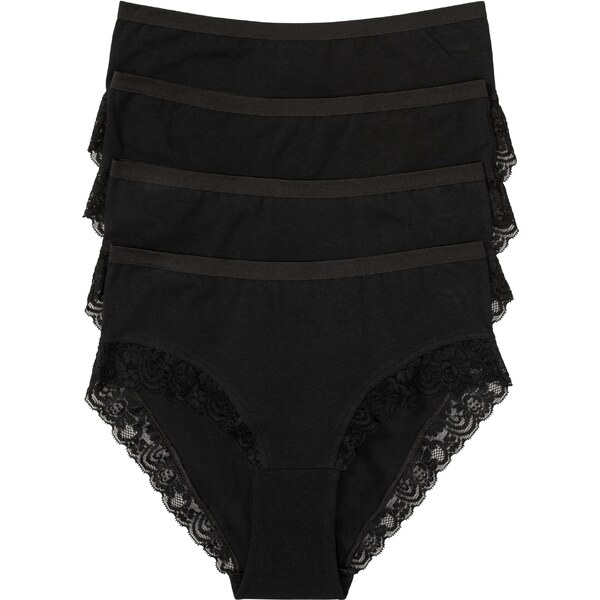 bonprix Maxi nohavičky (4 ks), farba čierna 44792978