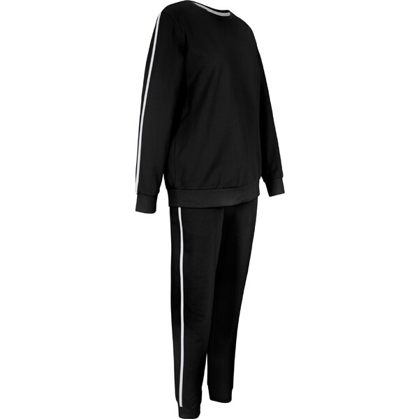 bonprix Bavlnené športové oblečenie (2-dielna sada), farba čierna 44792662