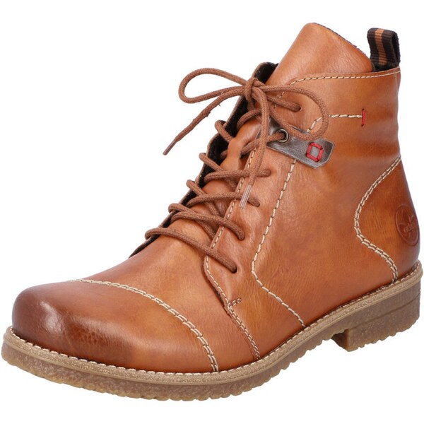 Rieker Šnurovacie členkové čižmy karamelová 65133247