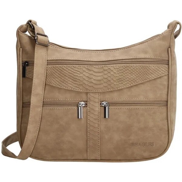 Beagles Béžová elegantná kabelka cez rameno „Nemesis“ 35916764