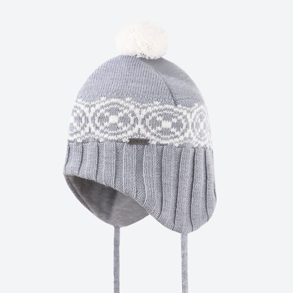 Detská pletená Merino čiapka Kama B92 109 Šedá 46771277