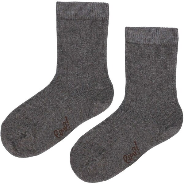 Detské ponožky s merino vlnou Emel - Šedo-hnedá - ESK 100-53 46771578