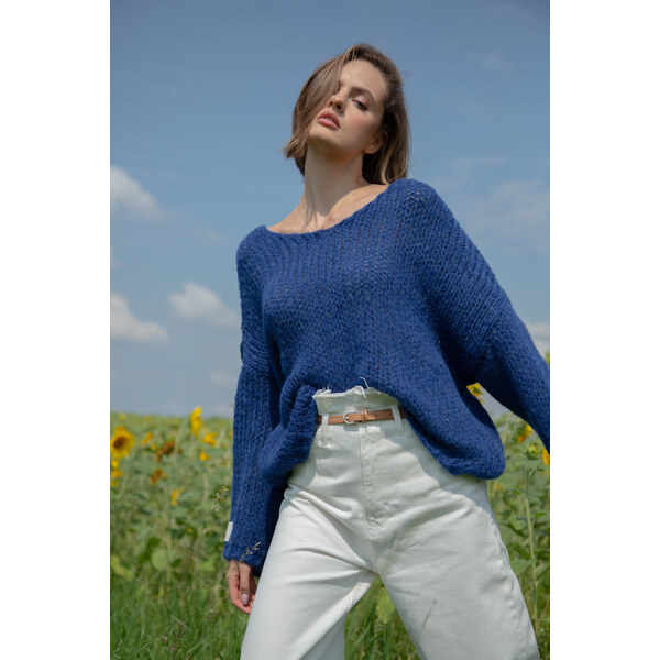 Glara Oversized dámsky pletený sveter 35927765