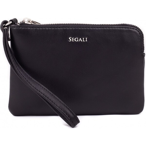 SEGALI Dámska kožená listová kabelka etue A2 Black 66594834
